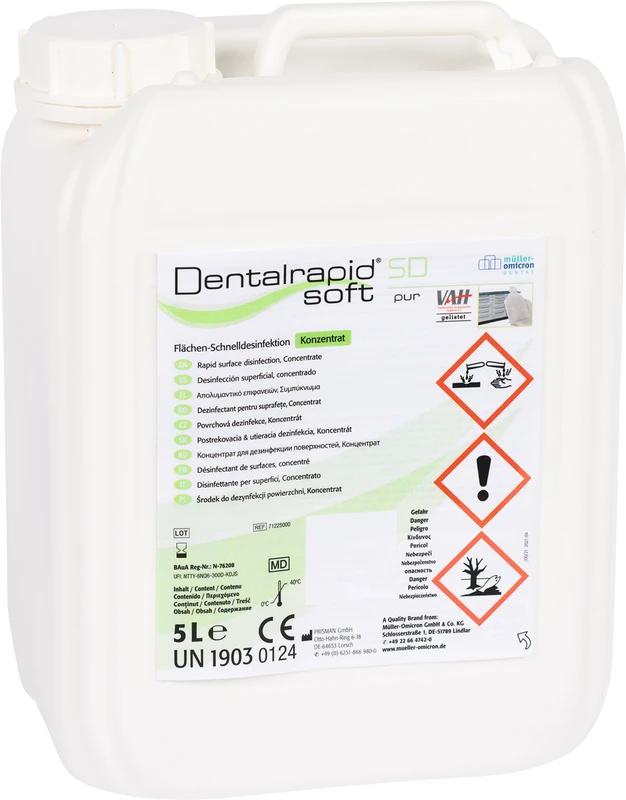 Dentalrapid® soft SD pur Kanister 5 Liter Dentalrapid® soft SD pur Müller-Omicron