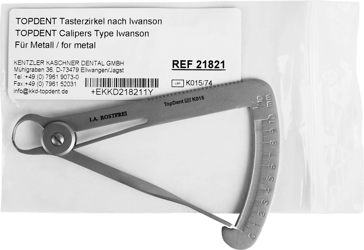 TOPDENT Tasterzirkel nach Iwanson Stück für Metall
