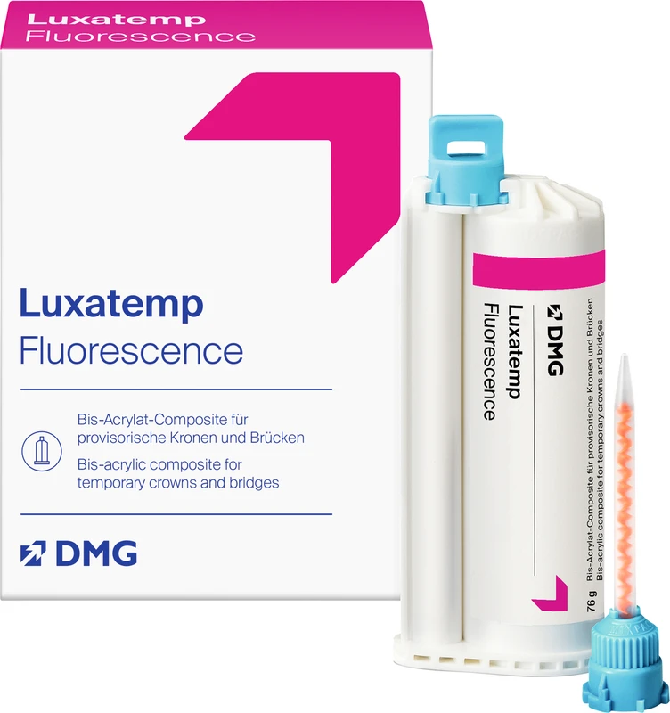 Luxatemp® Fluorescence Nachfüllpackung 76 g Doppelkartusche A3, 15 Automix-Tips