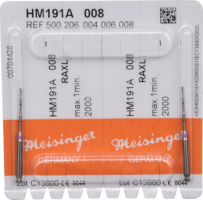 Endo Access Bur 191A Packung 2 Stück lila, RAXL, Figur 004, Kopf: 16 mm, Total: 34 mm, ISO 008