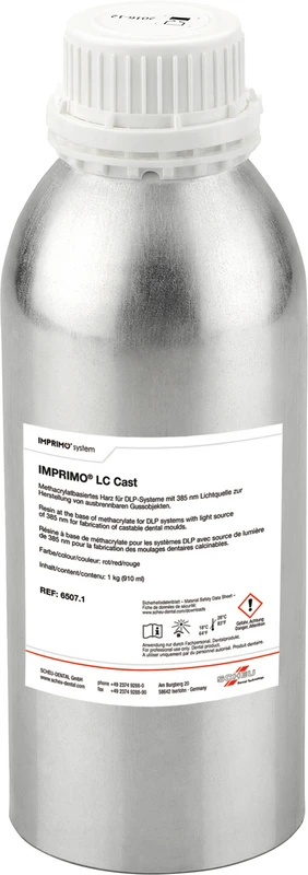 IMPRIMO® LC Cast Flasche 1 kg 385 nm, rot