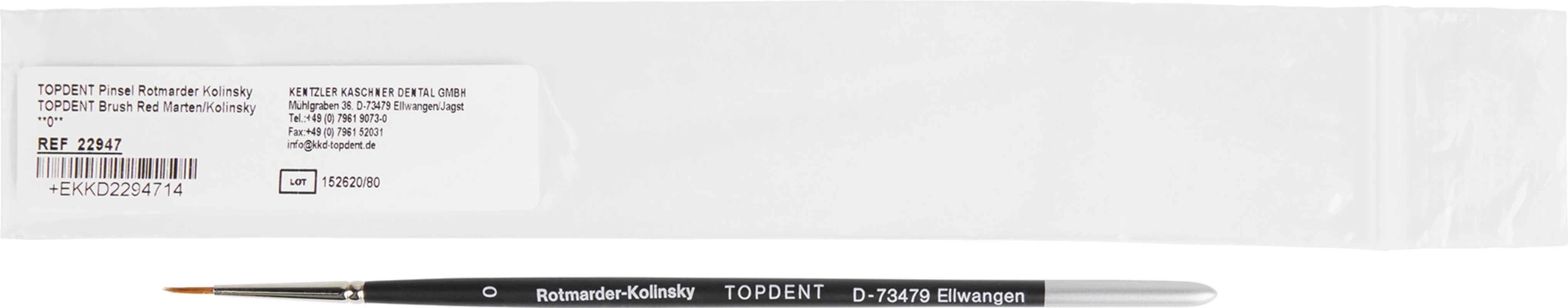 TOPDENT Pinsel Rotmarder Kolinsky Kentzler-Kaschner