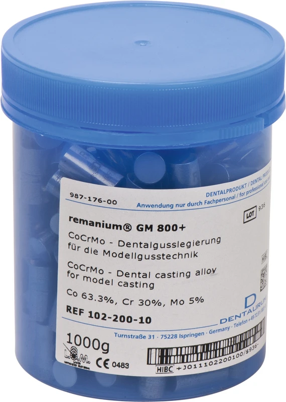 remanium® GM Packung 1 kg extrafederhart, 800+ remanium® GM Dentaurum
