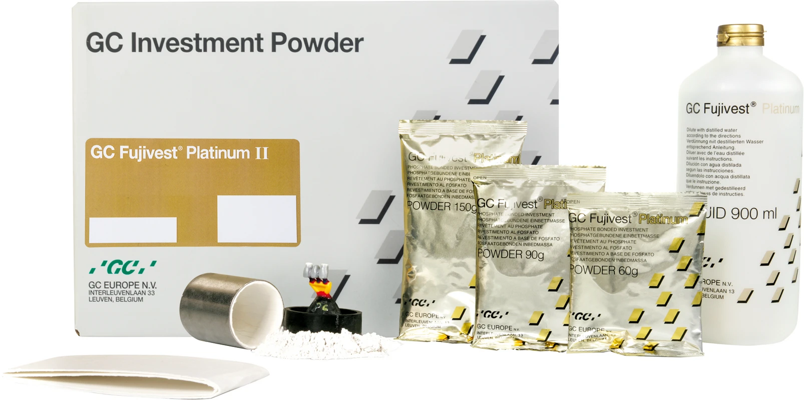 GC Fujivest® Platinum II Karton 40 x 150 g Beutel GC Fujivest® Platinum II GC