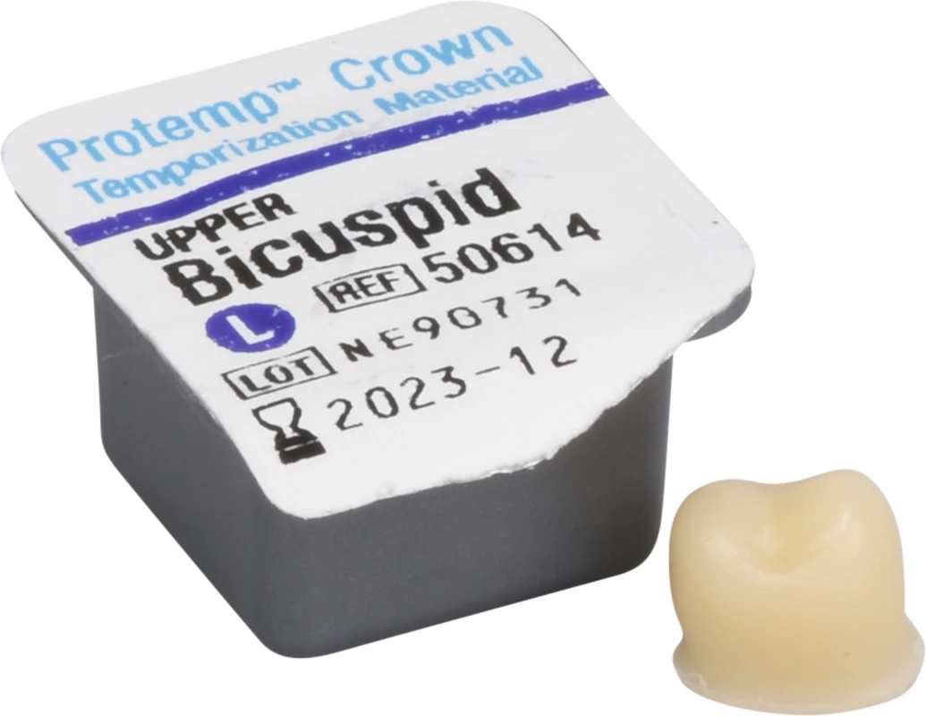 Protemp™ Crown Packung 5 Stück oberer Prämolar L, 1 Stückmesslehre