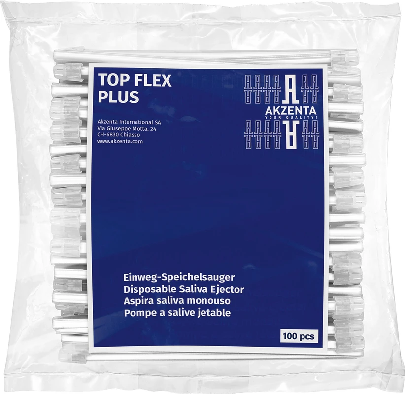 TOP FLEX Speichelsauger Packung 100 Stück weiß