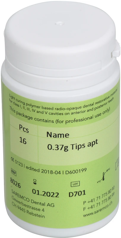 apt composite Packung 16 x 0,37 g Tip A3 inklusive Flow Chart