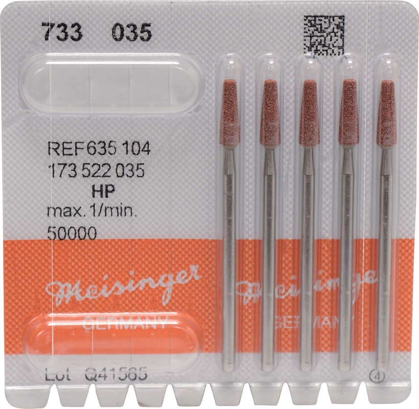 Keramische Schleifer 733 Packung 5 Stück braun mittel, HP, Figur 173, 10,5 mm, ISO 035