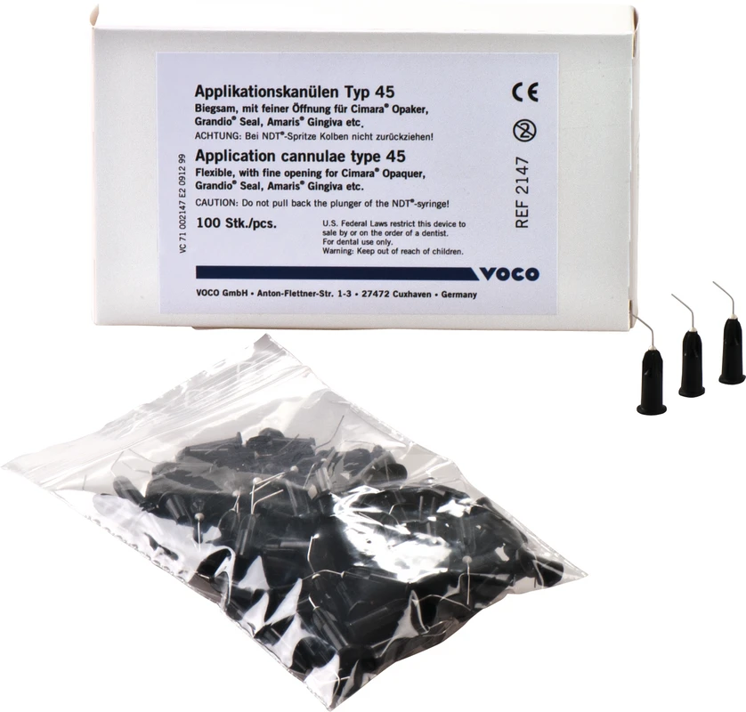 Applikationskanülen Typ 45 Packung 100 Kanülen Applikationskanülen Typ 45 VOCO
