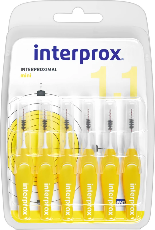 interprox® Blisterpackung 6 Stück gelb, Ø 0,7 mm, mini