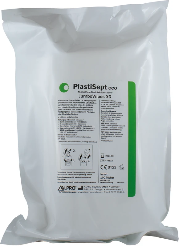 PlastiSept eco JumboWipes 30 ALPRO MEDICAL