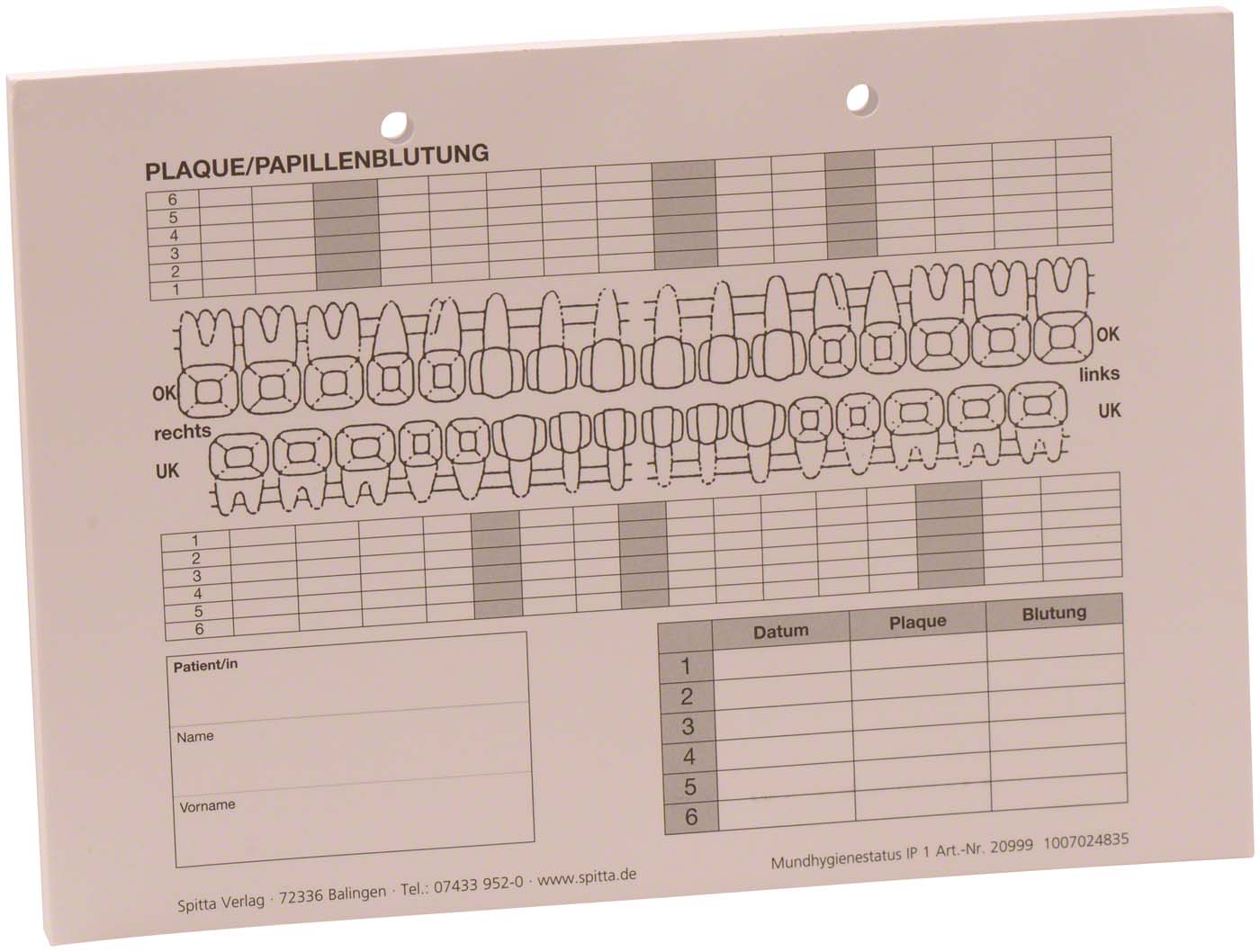 Mundhygienestatus für IP1 Spitta Verlag