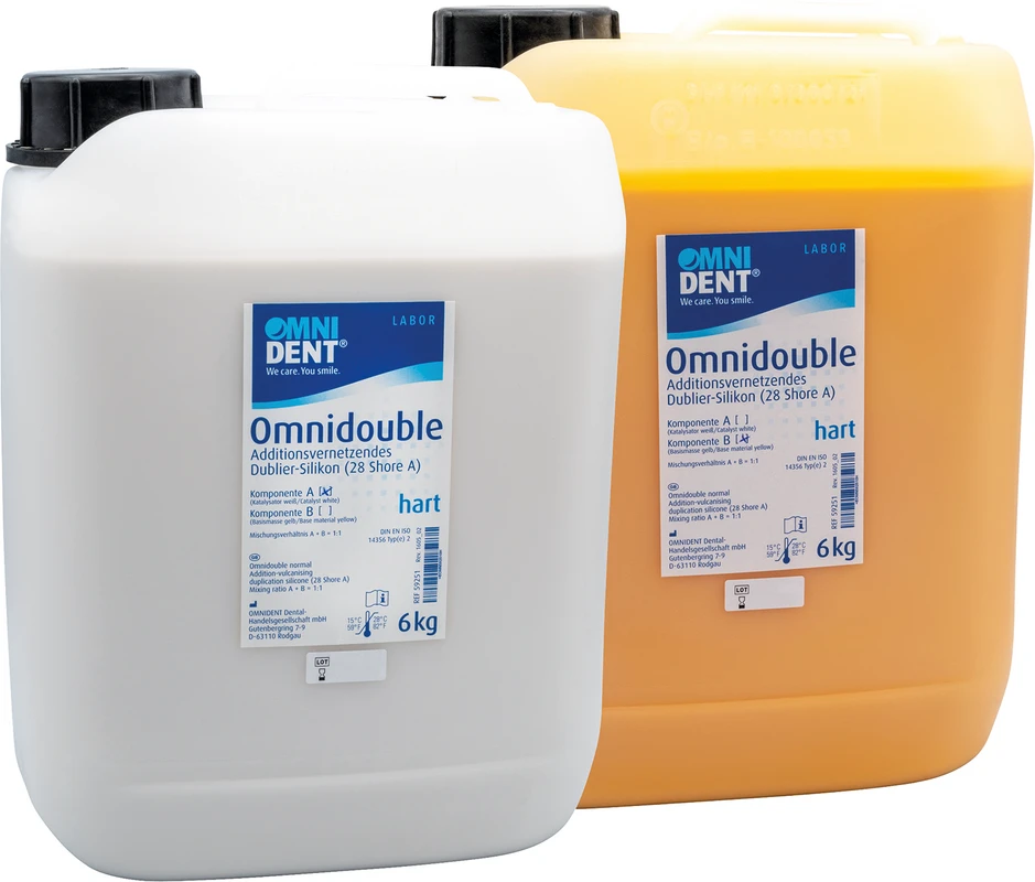 Omnidouble Packung 2 x 6 kg Silikon gelb, 28 Shore A-Härte