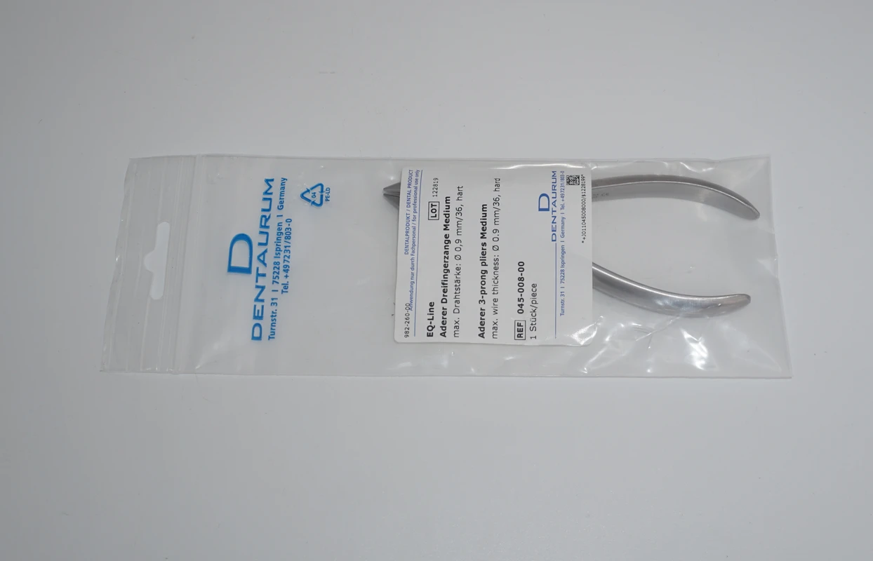 Dreifingerzange nach Aderer Stück 045-008-00, medium