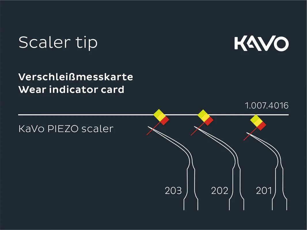 Scaler Tip Verschleißmesskarte Stück für PIEZO Scaler