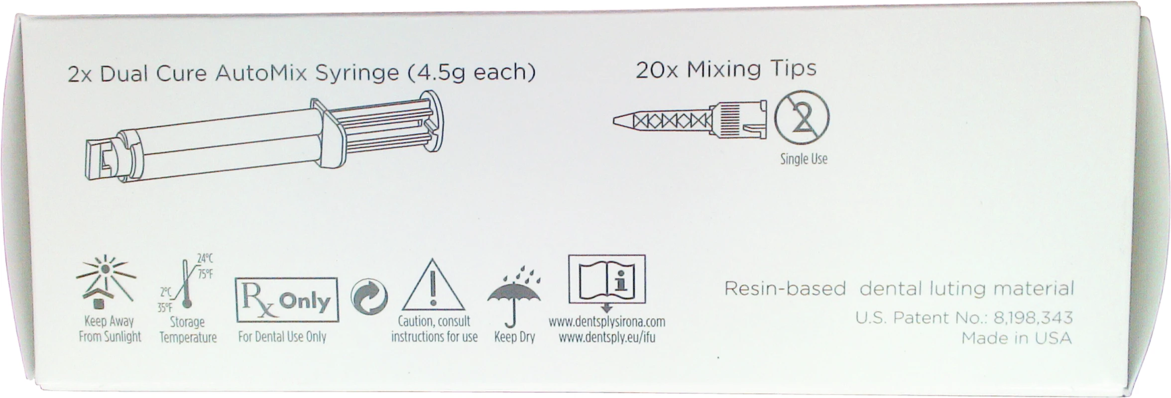 Calibra® Universal Packung 2 x 4,5 g Automix Spritze transluzent, 20 Mischkanülen Calibra® Universal Dentsply Sirona