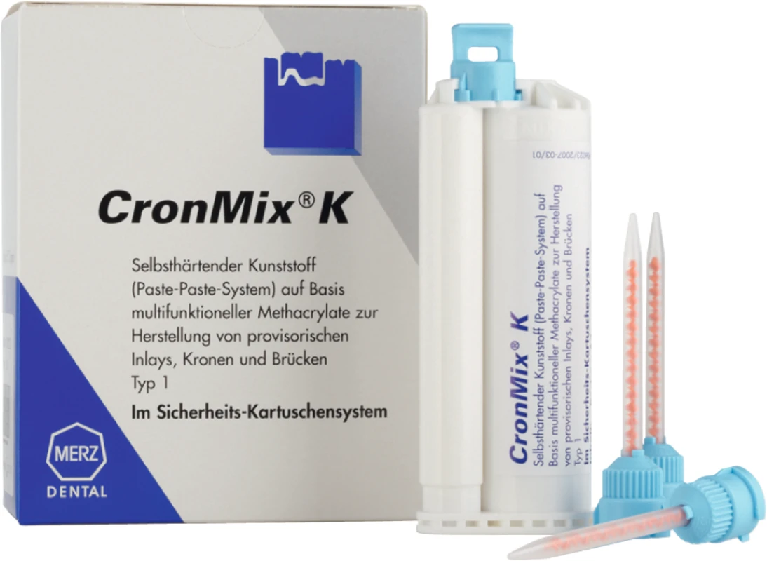 CronMix® K Packung 2 x 50 ml Doppelkartusche A2 4:1 , 20 Feinmischkanülen CronMix® K Merz Dental