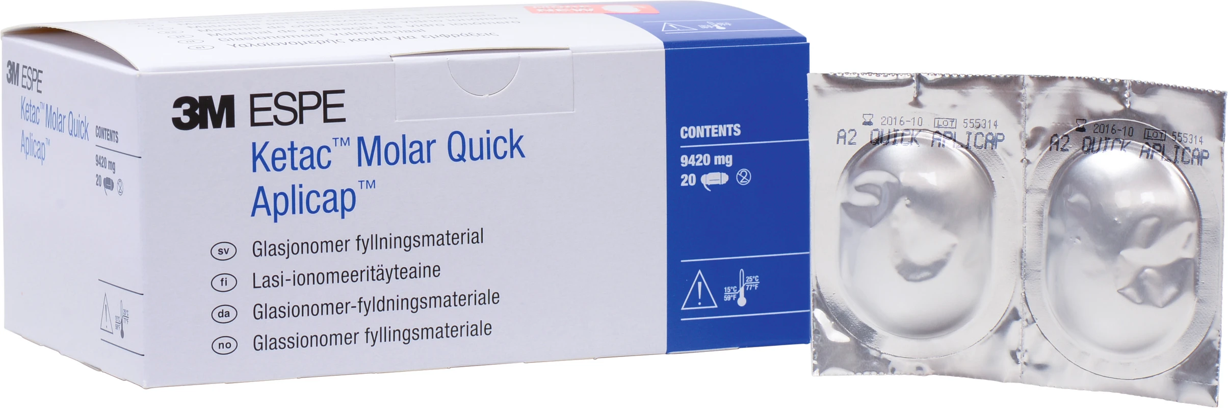 Ketac™ Molar Quick Normalpackung 20 Stück A2