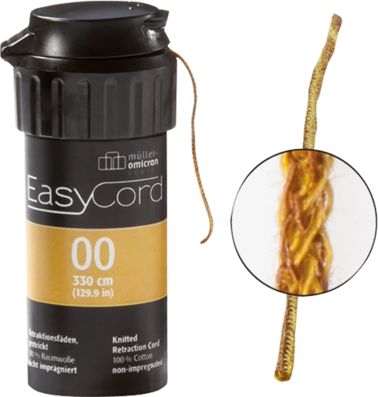 EasyCord Spender Retraktionsfäden 330 cm, Größe 00, braun