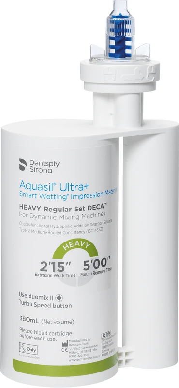 Aquasil® Ultra+ Packung 2 x 380 ml Doppelkartusche DECA Heavy Regular Set, 20 Mischkanülen Aquasil® Ultra+ Packung 2 x 380 ml Doppelkartusche DECA Heavy Regular Set, 20 Mischkanülen