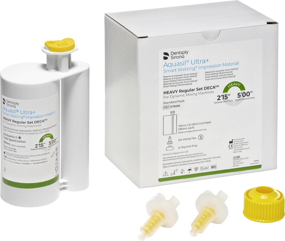 Aquasil® Ultra+ Packung 2 x 380 ml Doppelkartusche DECA Heavy Regular Set, 20 Mischkanülen