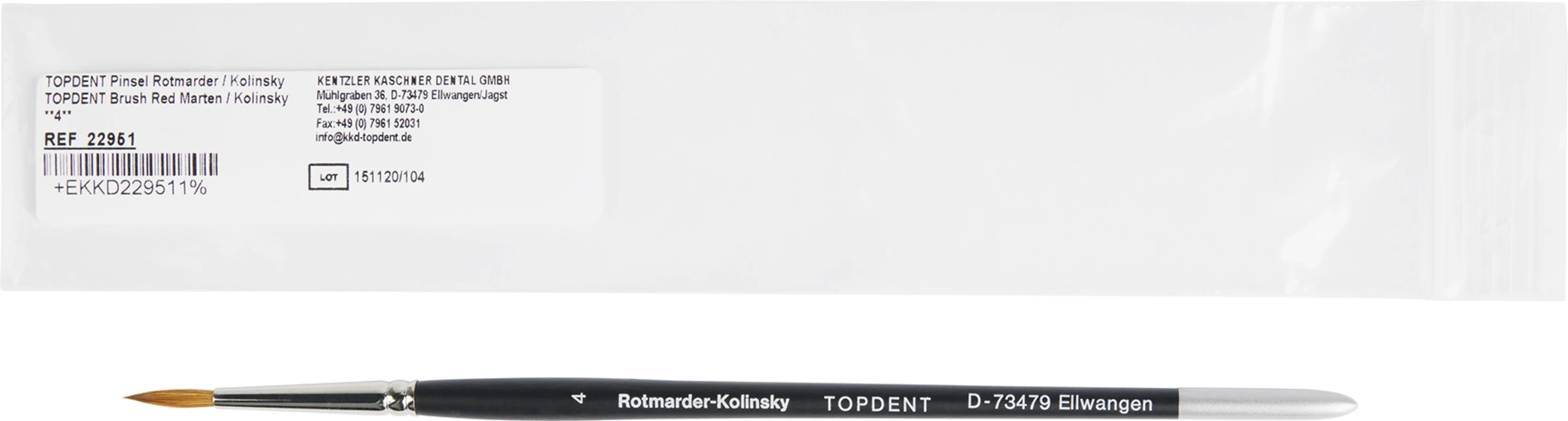 TOPDENT Pinsel Rotmarder Kolinsky Stück Nr. 4