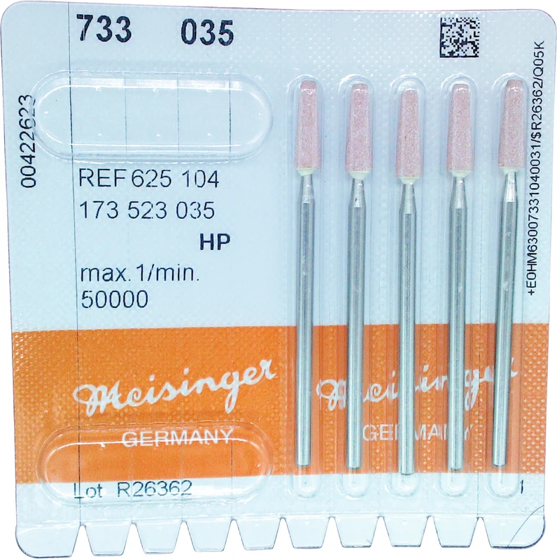 Keramische Schleifer 733 Packung 5 Stück rosa grob, HP, Figur 173, 10,5 mm, ISO 035