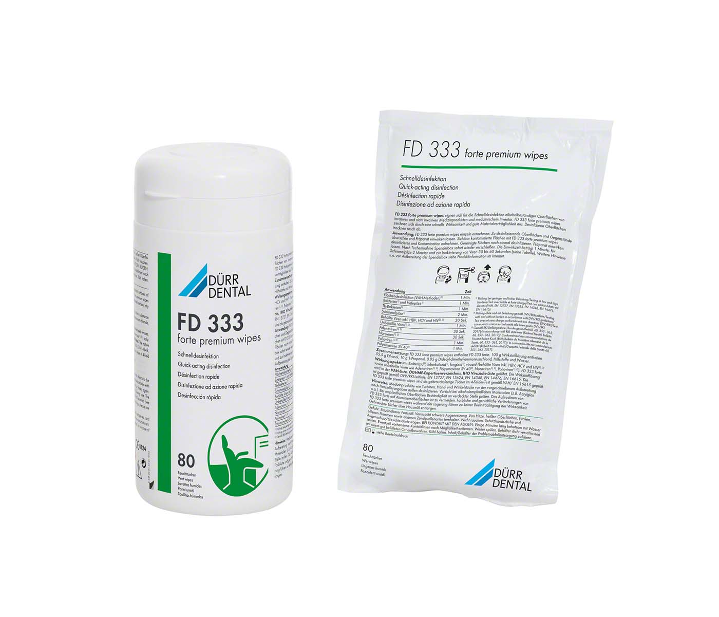 FD 333 forte premium wipes Flächen-Desinfektion Dürr Dental