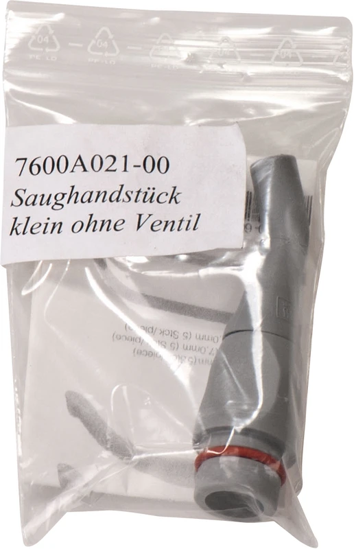 Saughandstück Stück Saughandstück grau, für Speichelzieherschlauch, ohne Schieber