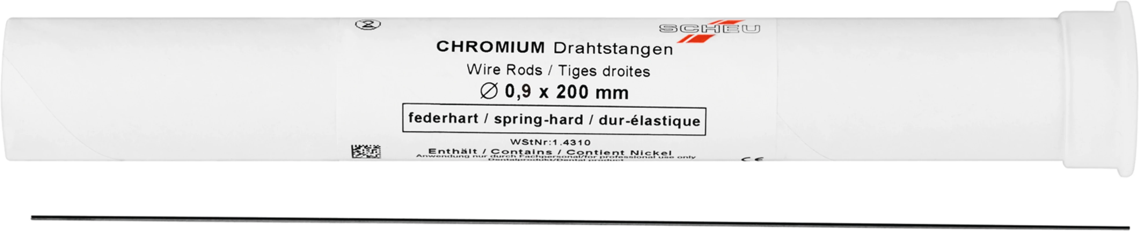 CHROMIUM Drahtstangen Packung 500 g Ø 200 mm, Stärke 0,9 mm, federhart