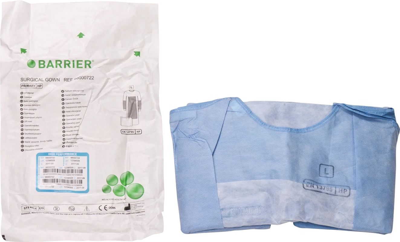 BARRIER® OP-Mantel PRIMARY Plus Packung 1 Stück SP, XL-L 144 cm, 2 Handtücher mit Einschlagtuch