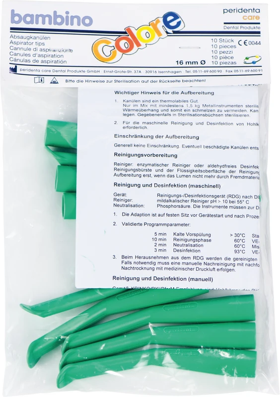 Absaugkanülen Bambino Packung 10 Stück mint