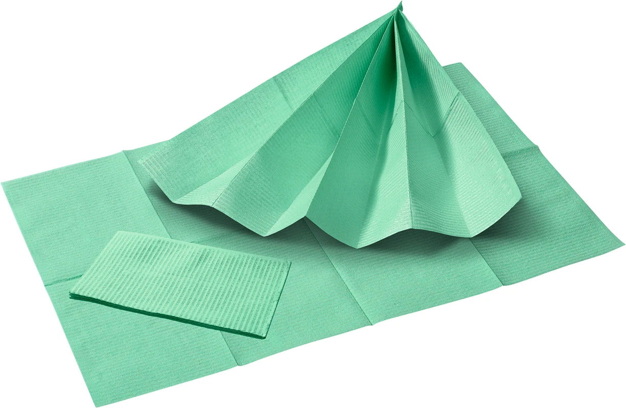 TOP SAFE Patientenservietten Karton 10 x 50 Stück mint, 33 x 45 cm, 2-lagig