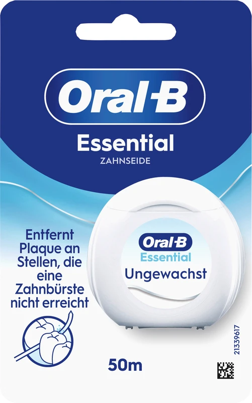 Oral-B Essential Zahnseide Spenderbox 50 m Zahnseide ungewachst