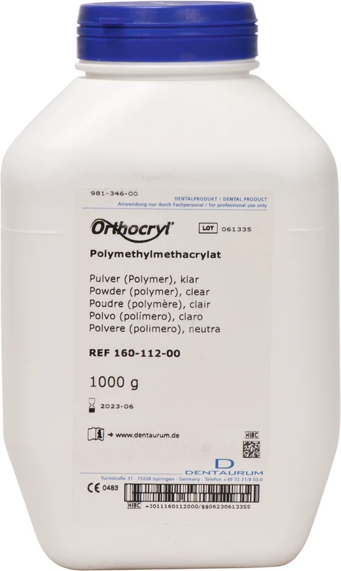 Orthocryl® Pulver Packung 1 kg klar Orthocryl® Pulver Dentaurum