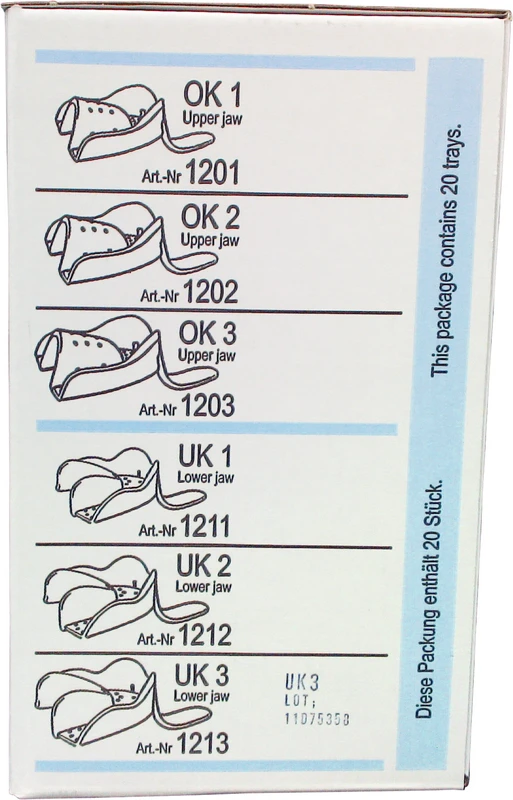 OPTI-TRAY Packung 20 Stück UK, Gr. 3