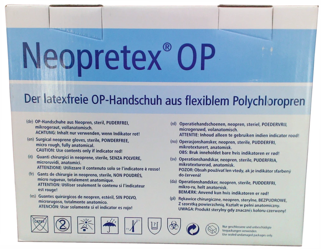 Neopretex® OP Packung 50 Paar puderfrei, braun, Größe 6