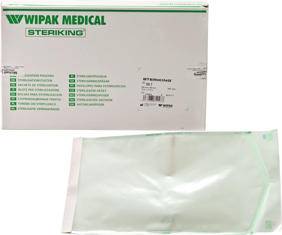 Sterilisations-Selbstklebetüten Packung 200 Stück 300 x 450 mm