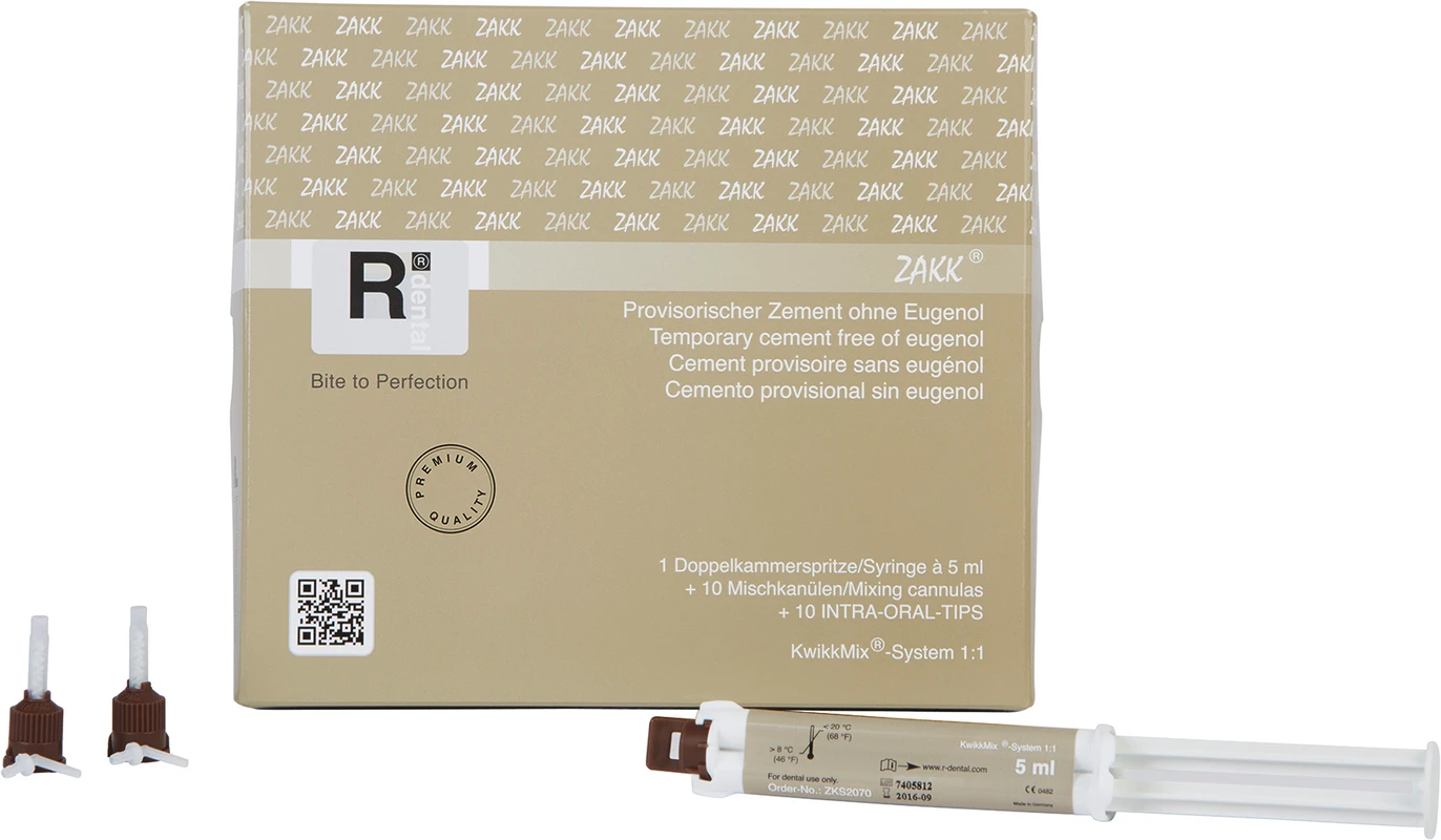 ZAKK® Packung 5 ml inklusive 10 Mischkanülen MCN 2, 10 Intra-Oral Tips MCN 2