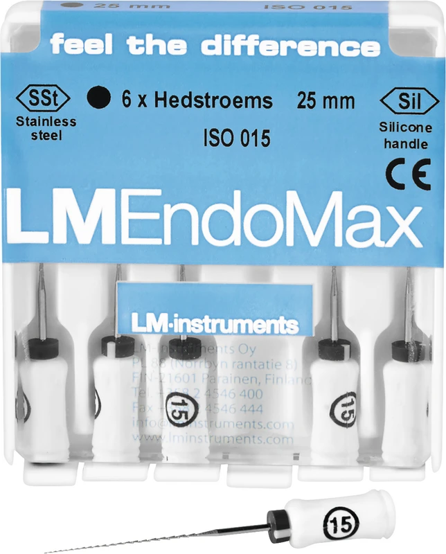 EndoMax Hedström-Feilen Packung 6 Stck 25 mm ISO 015