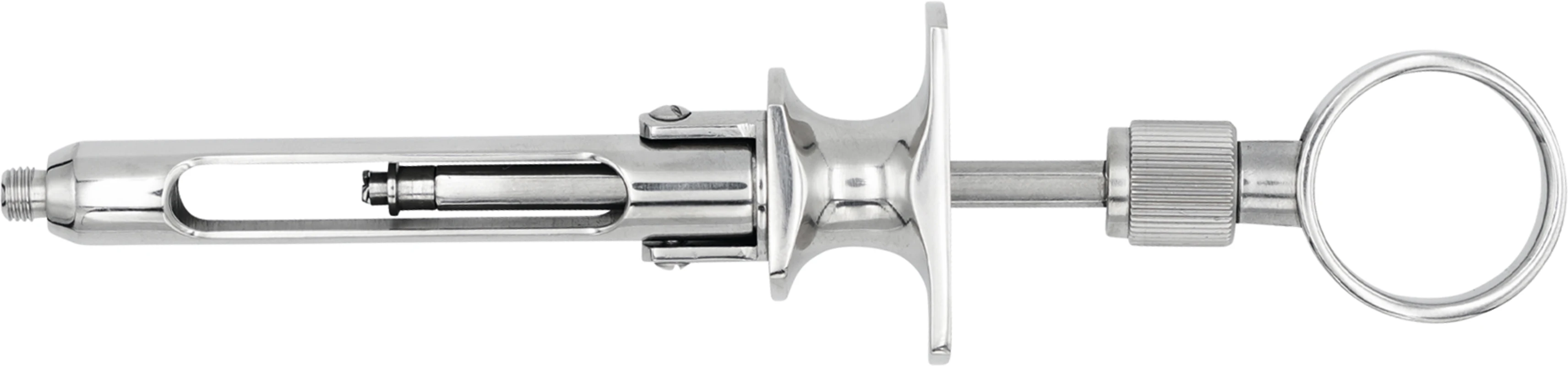 Zylinderampullenspritze Stück Edelstahl, rostfrei, mit Aspirationshaken, 1,8 ml