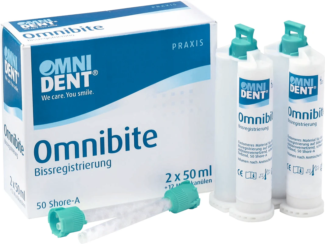 Omnibite Packung 2 x 50 ml Doppelkartusche, 12 Mischkanülen