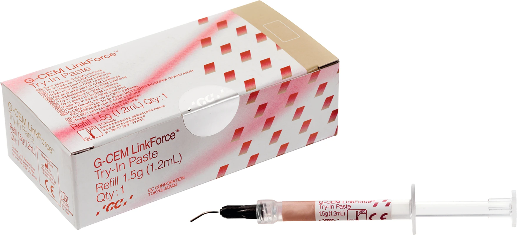 GC G-CEM LinkForce™ Spritze 1,5 g Try-In-Paste Opaque
