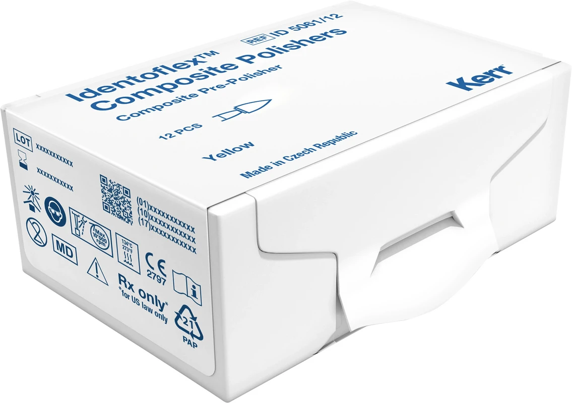 Identoflex™ Composite Packung 12 Stück gelb, RA, Figur Minipoint, 5,8 mm, Ø 3,5 mm