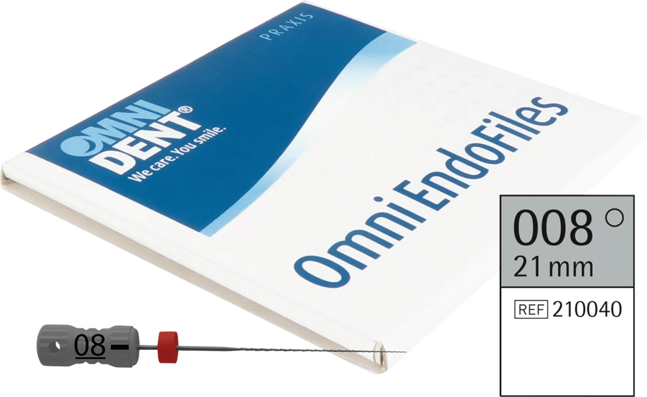 Omni Hedstroemfeilen steril Packung 6 Stück steril, 21 mm, ISO 008