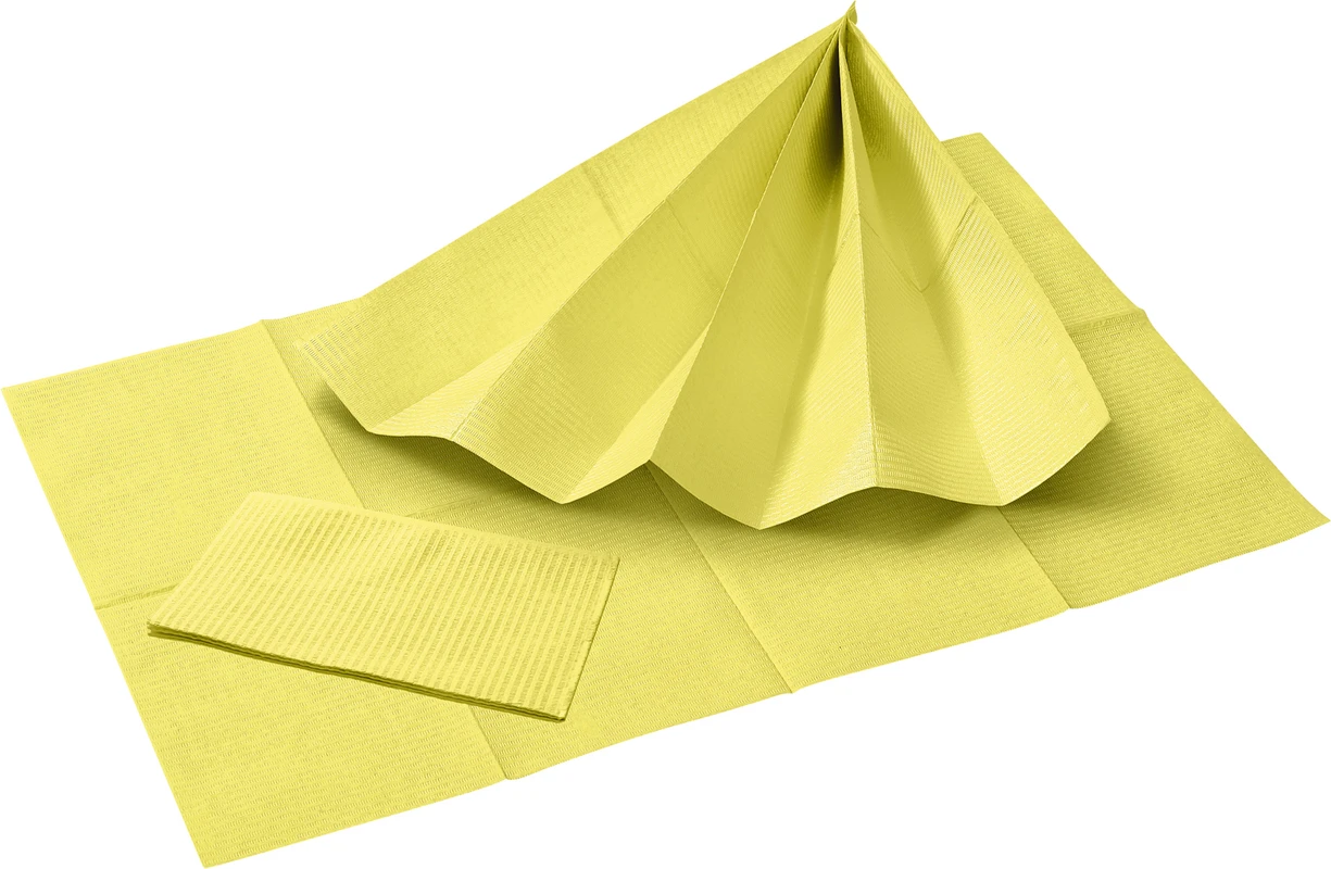 TOP SAFE Patientenservietten Karton 10 x 50 Stück gelb, 33 x 45 cm, 2-lagig