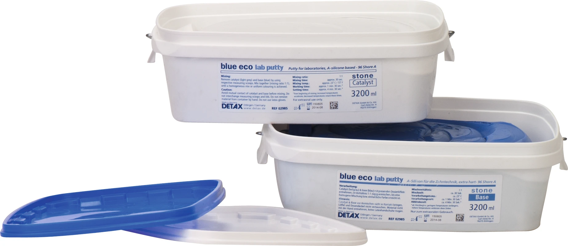 blue eco stone Großpackung 3,2 Liter Base, 3,2 Liter Katalysator, 2 Dosierlöffel
