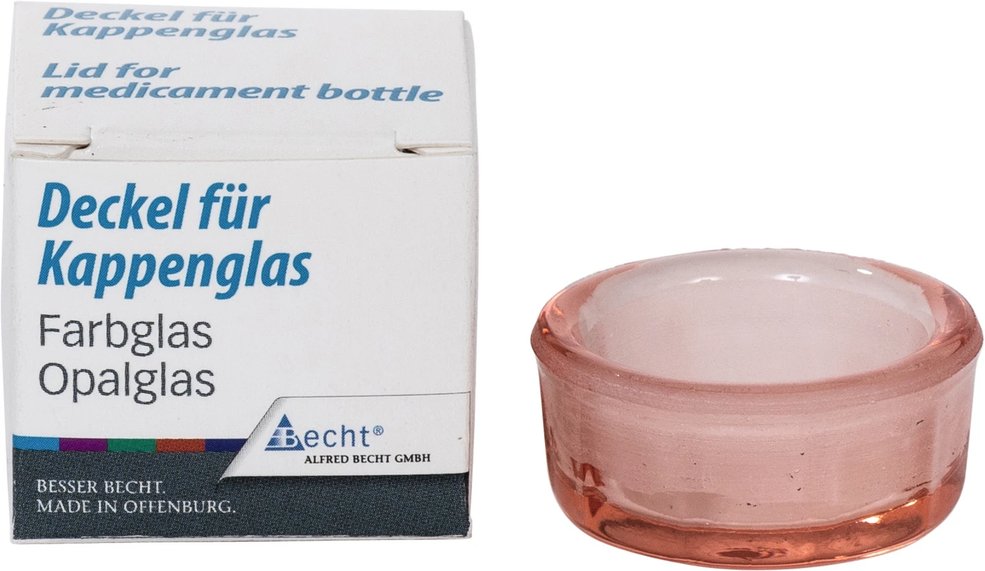 Kappengläser aus Buntglas Stück Ersatz-Deckel rosalin