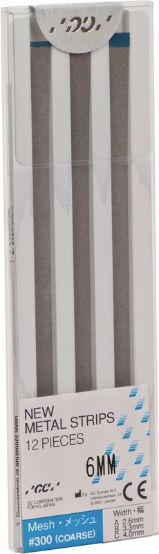 GC NEW METAL STRIPS Packung 12 Stück, 6 mm breit, Körnung 300