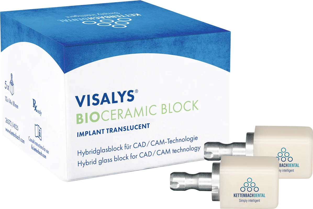 VISALYS® BIOCERAMIC BLOCK Packung 5 Stück Implant Translucent &oslash; S